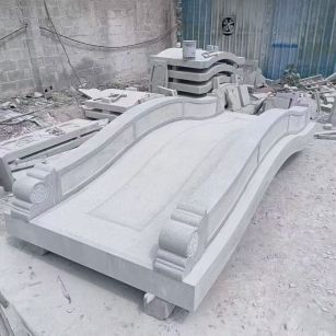 长治 芝麻灰花岗岩园林景观 小石桥