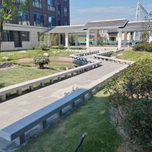 长治 芝麻灰小区坐凳&栏杆安装效果