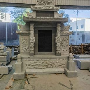 长治 芝麻灰高档墓碑、土墓，一套也支持定做