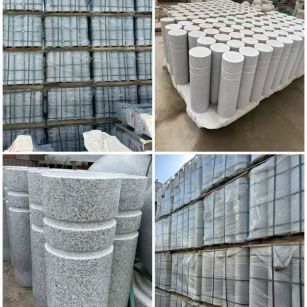 长治 芝麻白花岗岩挡车柱、隔离柱多少钱