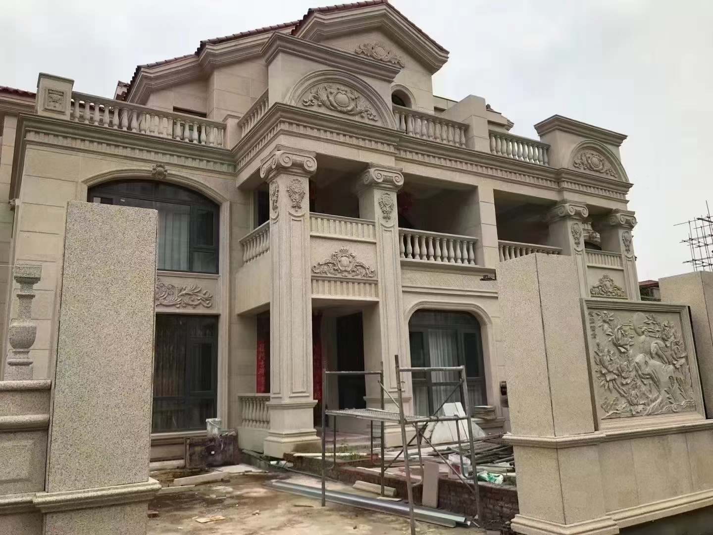 长治黄金麻别墅外墙安装效果