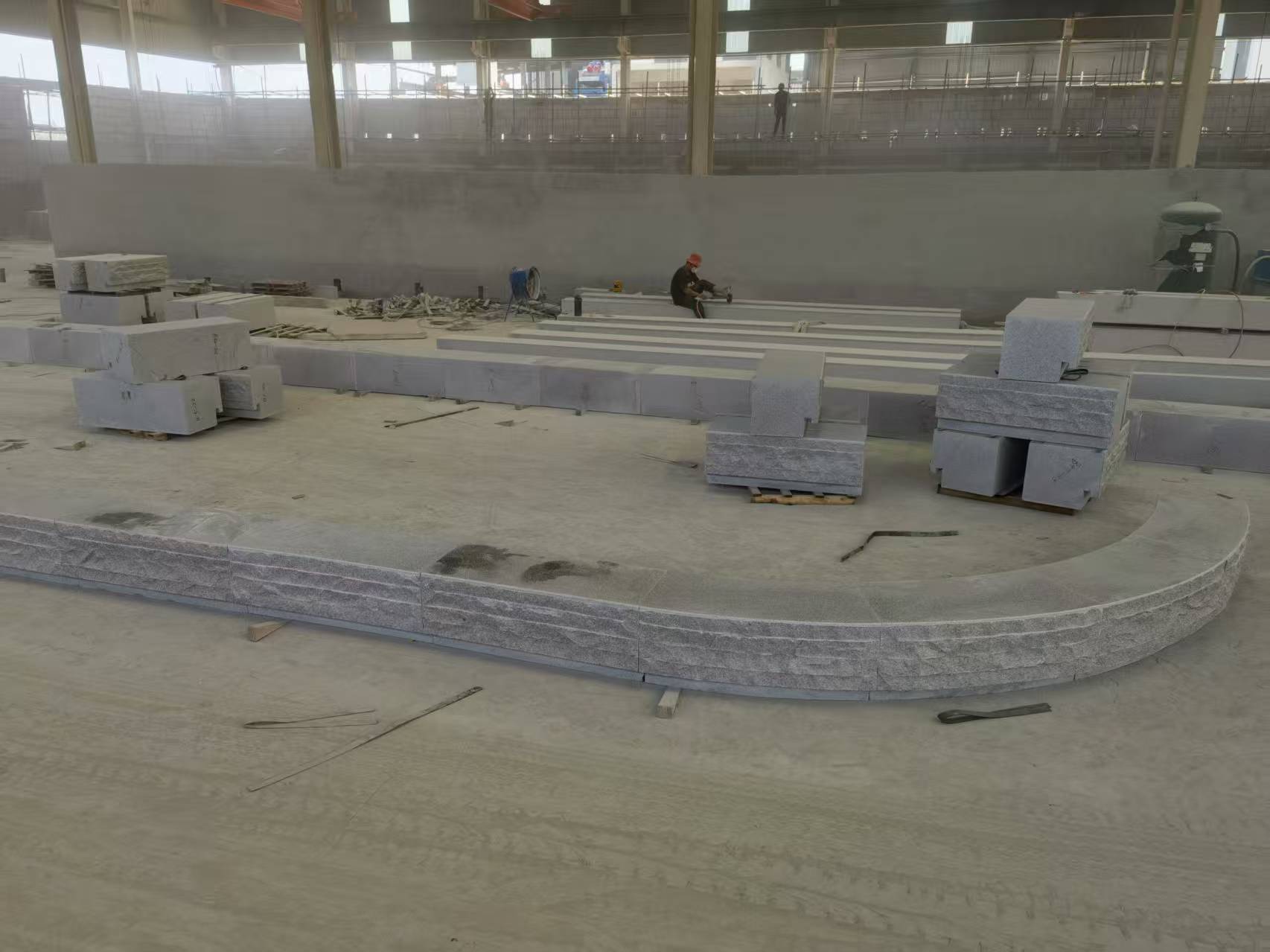 长治 芝麻白整石坐凳（光面+自然面）