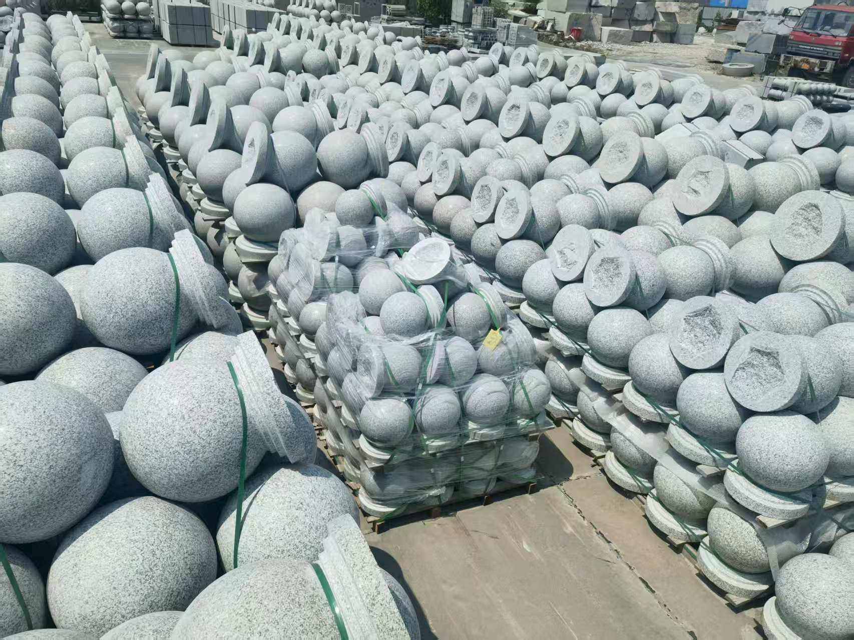 长治 花岗岩实心圆球，石球，挡车球，挡车石，车止石，路障石。